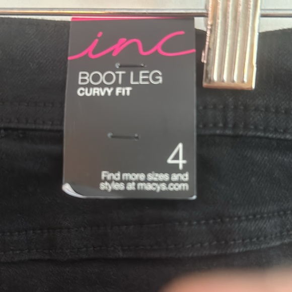 INC Boot Leg Curvy Fit Black denim jeans. New never worn - Picture 4 of 4